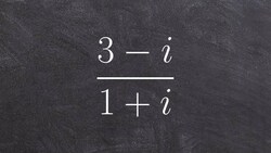 Pre-Calculus - Using the conjugate to simplify a rational complex number (3-i) / (1+i) Instructional Video