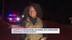 Officials: Wildfire near Lakewood Country Club burns 33 acres of land News Clip