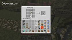 Minecraft Tutorial: How to Make a Bow and Arrow Instructional Video