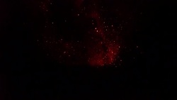 Chunks Of Lava Erupt From Crater Of Volcano At Night Stock Footage