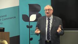 Steve Aiken addresses business leaders in Belfast News Clip