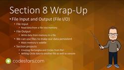 The Complete Java Developer Course: From Beginner to Master - Section Wrap-Up "File I/O and Exceptions" Instructional Video