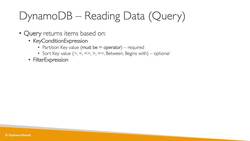 AWS Certified Data Analytics Specialty 2021 – Hands-On - DynamoDB Basic APIs Instructional Video