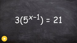 Learn to solve an exponential equation by isolating the exponent Instructional Video