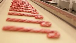 Making Candy Canes Stock Footage