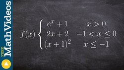 Learn to Graph a Piecewise Function With Three Equations Instructional Video