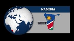 Earth Sphere Map and Namibia Country Map with National Flag Stock Footage