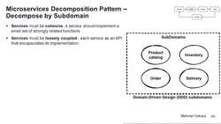 Design Microservices Architecture with Patterns and Principles - Microservices Decomposition Pattern - Decompose by Subdomain Instructional Video