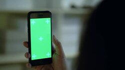 Green Screen Handheld Digital marketing Stock Footage