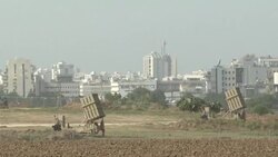 CLEAN : Israeli air defence system ready to intercept rockets fired from Gaza News Clip