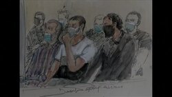 CLEAN : November 13 trial: courtroom sketch of main defendant Salah Abdeslam News Clip
