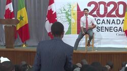 CLEAN : Justin Trudeau takes questions from Senegalese students at Cheikh Anta Diop University News Clip