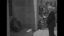 ROK Pres. Syngman Rhee lays wreath at the memorial service honoring those who died in the Korean War News Clip