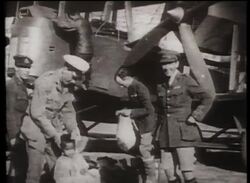 First Flight from London to Australia in 1919 Stock Footage