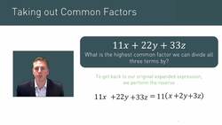 Taking Out Common Factors Instructional Video