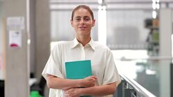 Portrait of Female Lecturer Stock Footage