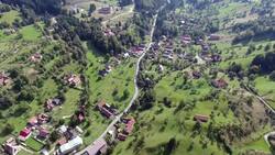 Romania's Bran Castle: Dracula's Mythical Home by Drone Stock Footage