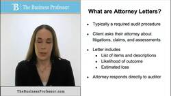 Auditing - What are Attorney Letters Instructional Video