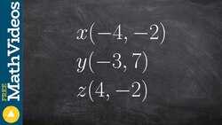Learning to classify a triangle given three points Instructional Video