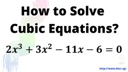 How to solve cubic equations? Instructional Video