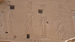 Egypt, Edfu Temple - Peristyle Hall Stock Footage