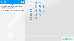 KS2 Primary Maths Age 9-13 - Ordering numbers:  - Explained Instructional Video
