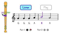 Recorder Warm-Up #3: Au Clair de la Lune Instructional Video
