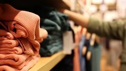 Women Shopping Clothes At Shopping Mall Stock Footage