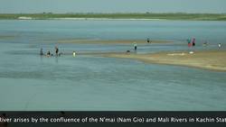 Myanmar, Life along the Irrawaddi river Stock Footage