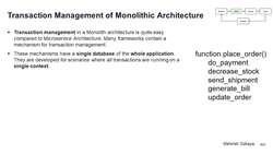 Design Microservices Architecture with Patterns and Principles - Transaction Management of Monolithic Architecture-2 Instructional Video