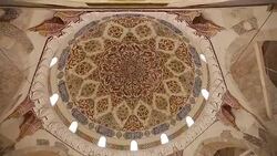 Interior of the three serefeli Mosque. Edirne, Turkey Stock Footage