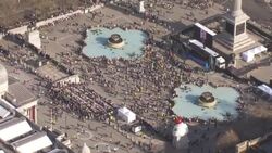 Thousands of people have marched through central London in support of Ukraine News Clip