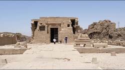 Egypt, Dendara Temple - Roman Birth House Stock Footage