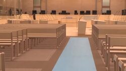 CLEAN : November 2015 Paris attacks: images of courtroom constructed for trial News Clip