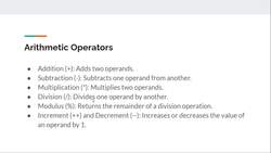 Java for Beginners with Hands-On Program and Capstone Project - Arithmetic and Assignment Operators Instructional Video