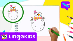 How to draw a Snowman Instructional Video