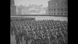 Stalin and Soviet leadership watch May Day parade in Red Square News Clip