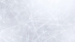 Abstract Geometric Clean White Futuristic low poly shape technology Connections Molecular, Global Business Network Design structure loop Background. business, science, technology, presentation. Stock Footage