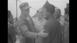 POW exchange between North Korea and UN Allied Command Forces in Munsan, South Korea in August 1953 News Clip