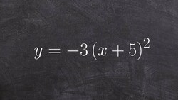 Given an equation in vertex form determine the vertex Instructional Video