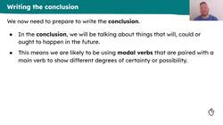 Planning and writing the conclusion of an essay Instructional Video