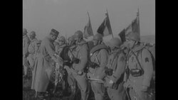 World War I French soldiers receive medals in 1918 News Clip