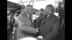 West German chancellor Konrad Adenauer in Washington, DC, 1954 News Clip