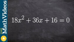 Learn how to solve a trinomial by first factoring out the GCF then factoring completely Instructional Video