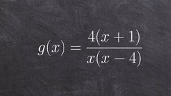 Determine the x and y intercept of a rational function Instructional Video