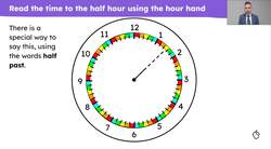 Tell the time to the half hour using the hour hand Instructional Video