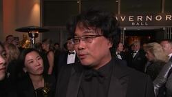 Bong Joon-ho celebrates history-making Oscar win at Governors Ball News Clip
