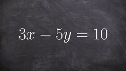 Graph a linear equation by converting standard form to slope intercept form Instructional Video
