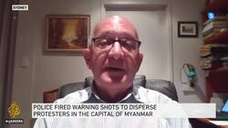 Myanmar forces fire rubber bullets, warning shots at protesters News Clip