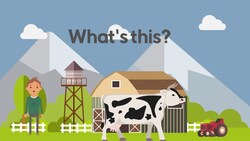 Farm Animals Guessing Game- Present Simple questions: What's this? It's a... Instructional Video